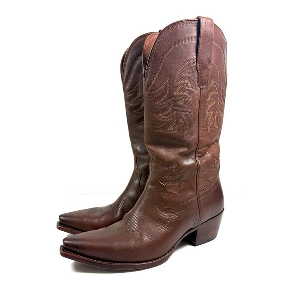 Tecovas Shoes - Tecovas The Annie Western Boots Womens Size 12 B Snip Toe Cowgirl Rodeo Brown